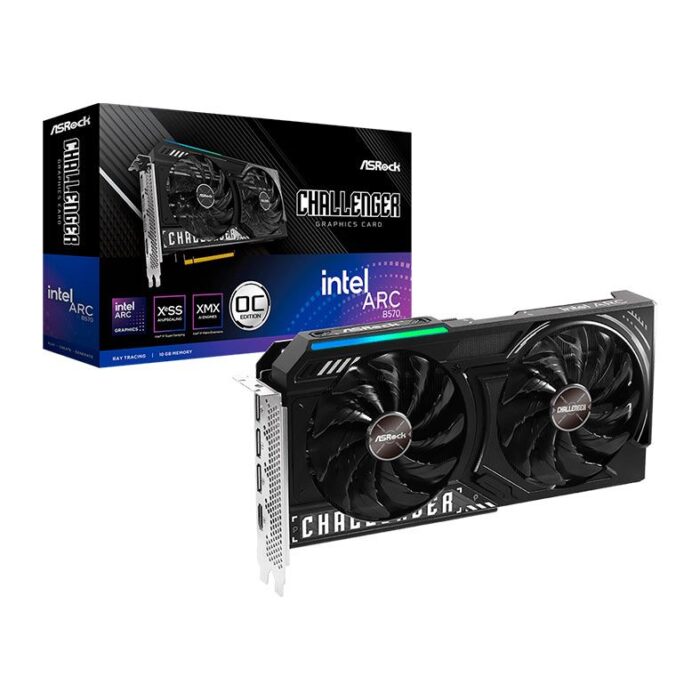 Placa de Video ASRock Intel ARC B570 Challenger OC, 10GB, GDDR6, 160-bit, 90-GA5KZZ-00UANF - Imagem 2