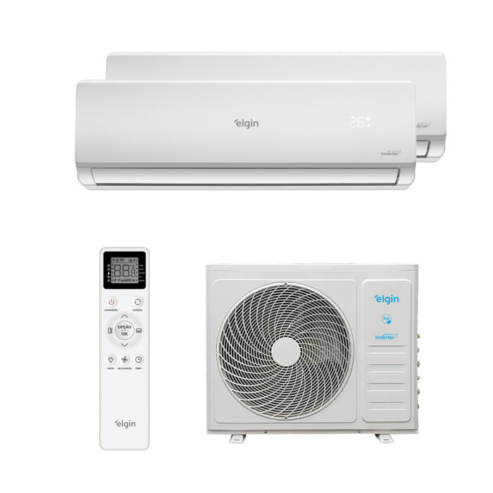 Ar Condicionado Multi Split Inverter Elgin Hw R-32 Wifi 18000 Btus (2x Evap 9000) Quente/frio 220V Monofásico - Imagem 1