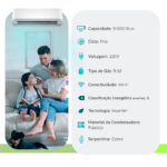 Ar Condicionado Split Hw Inverter R-32 Electrolux Color Adapt Wi-fi 9000 Btus Frio 220V YI09F - Imagem 2