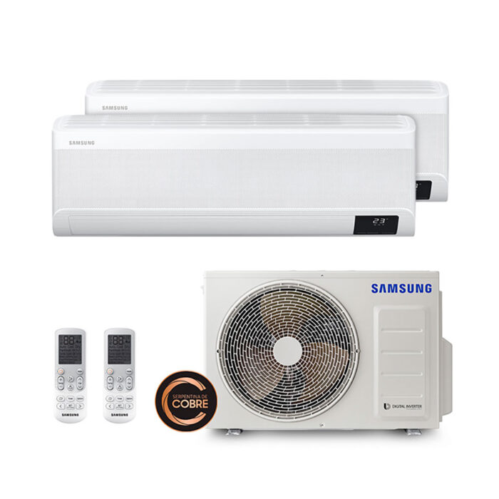 Ar Condicionado Multi Split Inverter Windfree Samsung 18000 Btus (1 Evap 9000 e 1 Evap 12000) Quente/frio 220V - Imagem 1