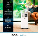 Ar Condicionado Portátil EOS EAP10F, 10000BTU, Frio, Ultra Slim, 220V, Branco - 2437000.001C13Y - Imagem 5