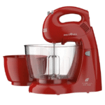 Batedeira Portátil Britânia Pérola Cristal Duo Turbo 500W 2 Tigelas - Vermelho - 110 Volts