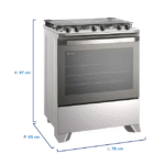 Fogão Electrolux 5 Bocas Efficient Automático Mesa Inox Forno 108,9L FE5IC - Prata - Bivolt - Imagem 5