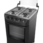 Fogão Mueller MFI4BB 4 Bocas Automático Mesa de Inox Forno 48,1L - Preto Fosco - Bivolt - Imagem 4