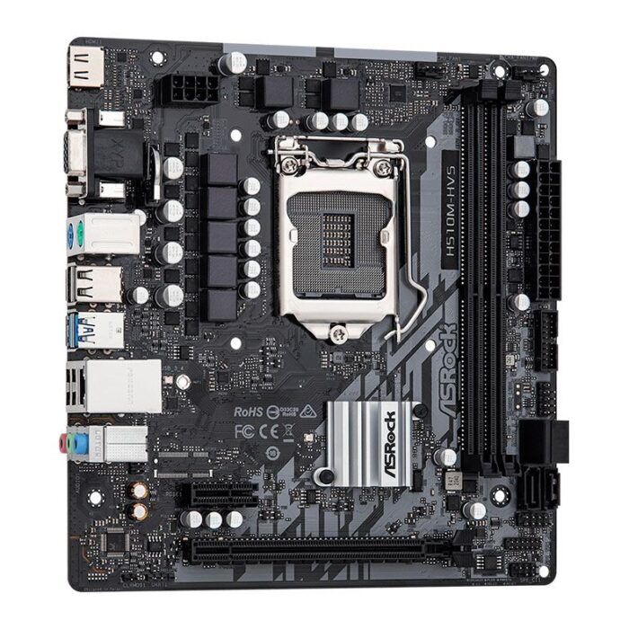 Placa Mae ASRock H510M-HVS R2.0, DDR4, Socket LGA1200, M-ATX, Chipset Intel H510, H510M-HVS-R2.0 - Imagem 3