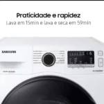 Lava e Seca Samsung Ecobubble 11Kg Digital Inverter WD11A4453BW - Branco - 110 Volts - Imagem 6