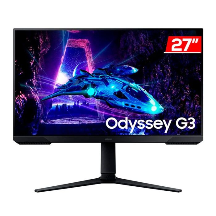 Monitor Gamer Samsung Odyssey G3, 27 Pol, VA, FHD, 1ms, 180Hz, FreeSync, HDMI/DP, LS27DG300ELXZD - Imagem 1