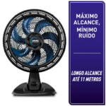 Ventilador de Mesa Arno X-Treme 7 40cm 7 Pás 3 Velocidade 150W VE70 - Preto - Imagem 4