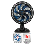 Ventilador de Mesa Arno X-Treme 7 40cm 7 Pás 3 Velocidade 150W VE70 - Preto - Imagem 3